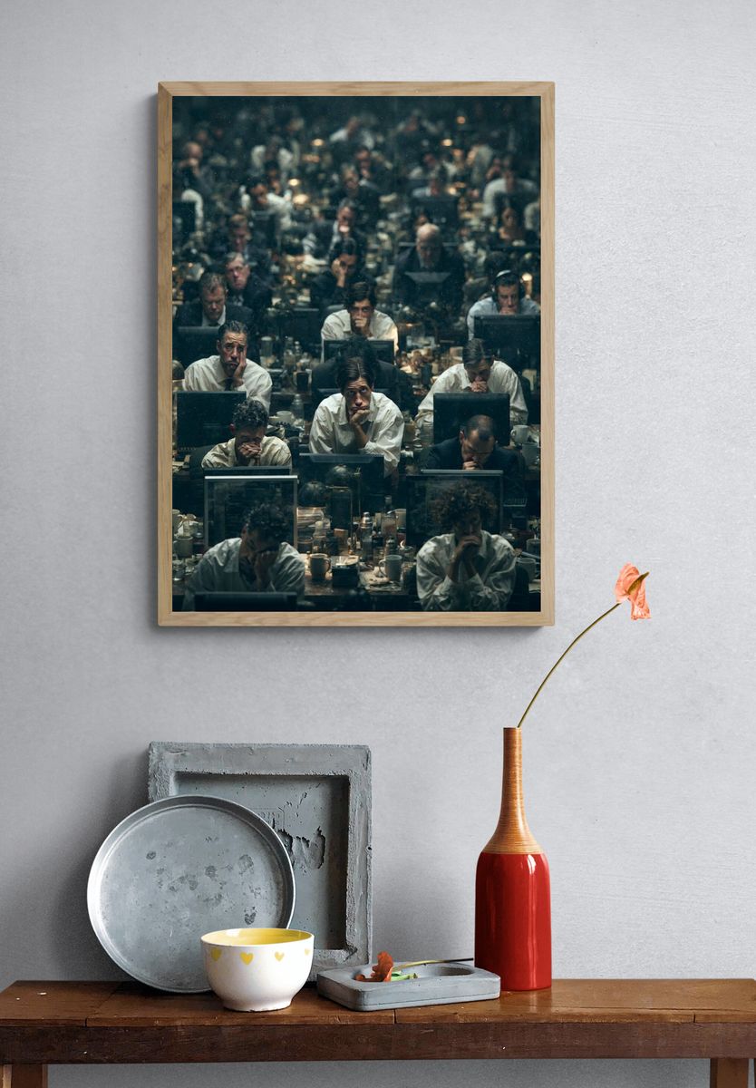 Office Crowd — Photography Print. — room view 3
