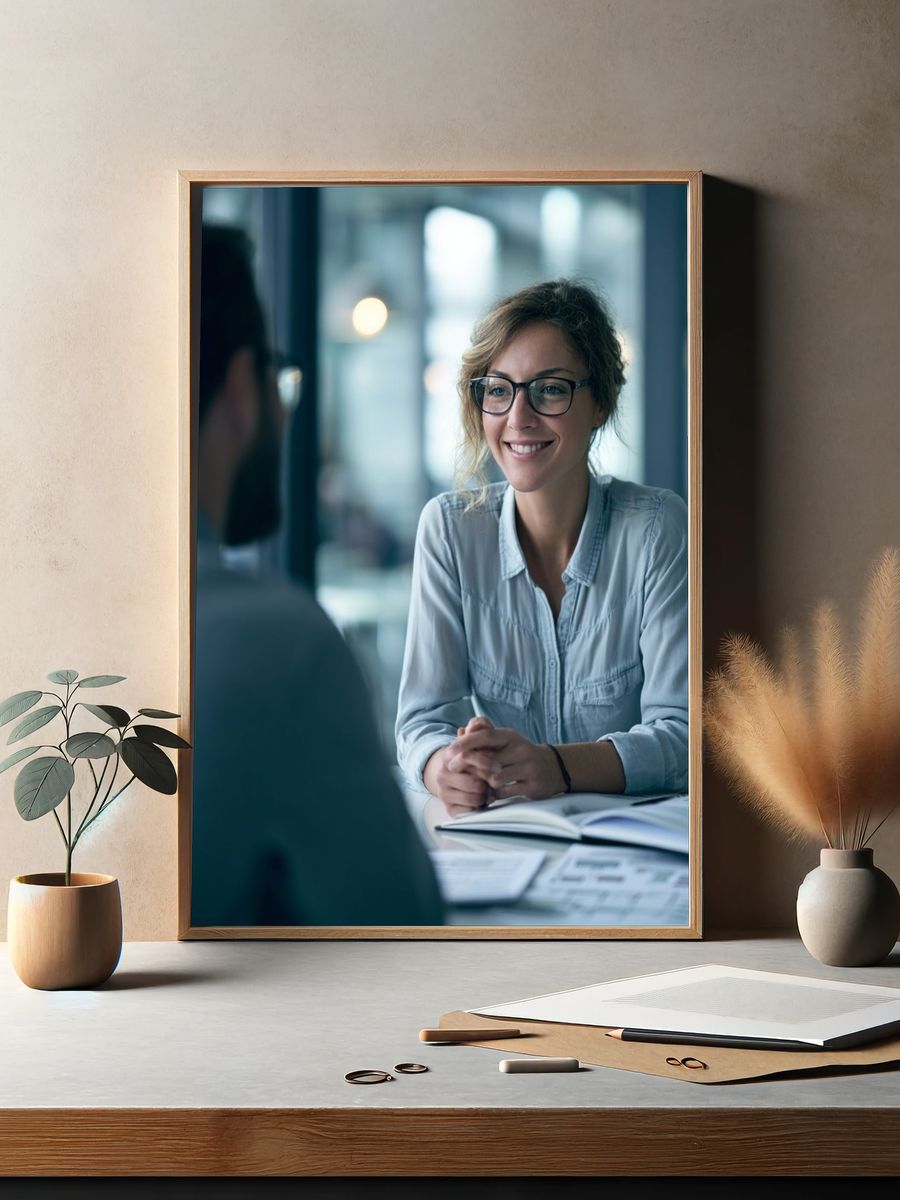 Office Conversation Photography Poster. — room view 2