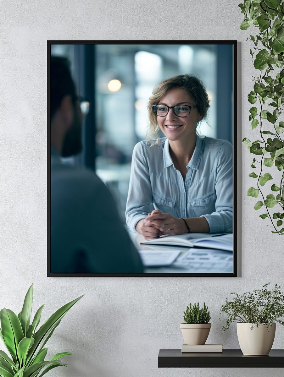 Office Conversation Photography Poster. — room view 4