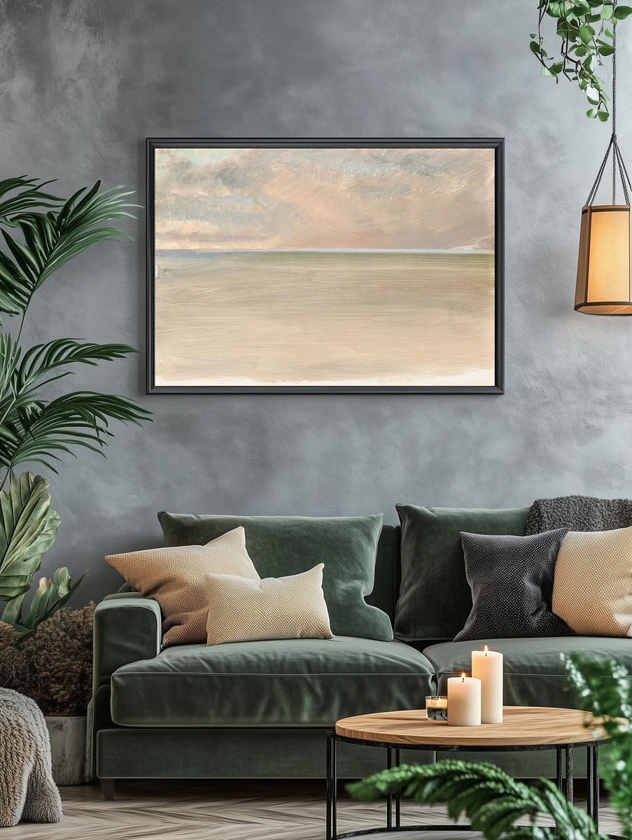 Serene Ocean Horizon — Fine Art Print. — room view 4