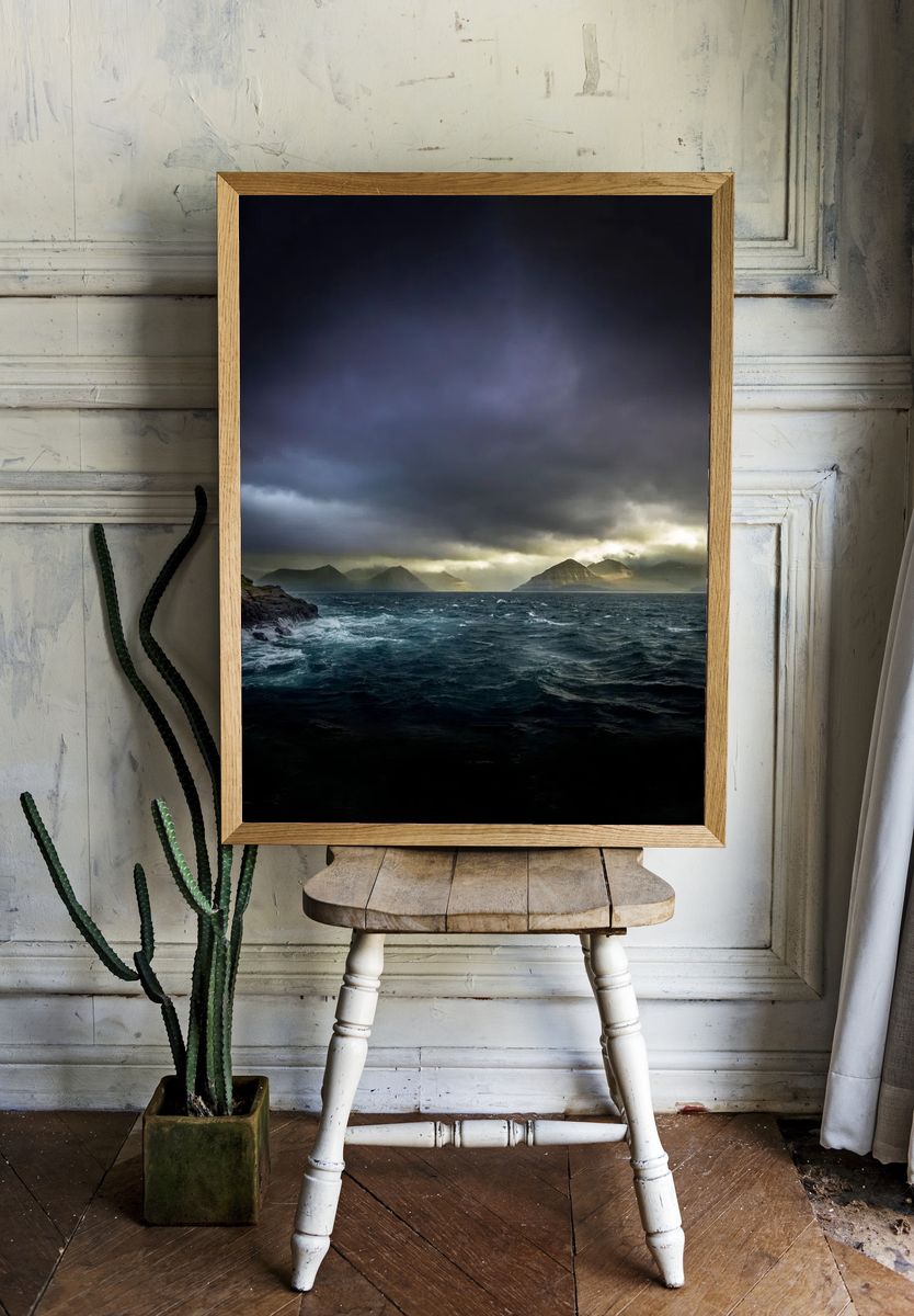 Mysterious Ocean Landscape Poster. — room view 1