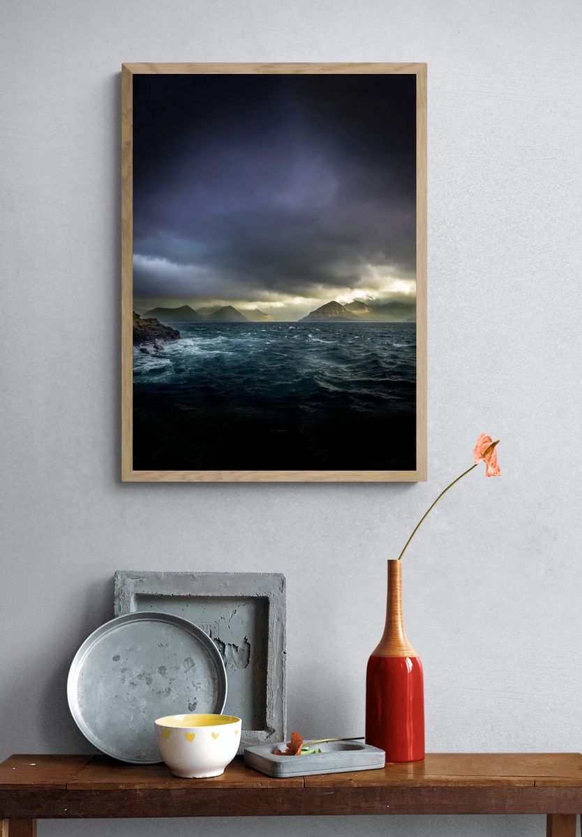 Mysterious Ocean Landscape Poster. — room view 3