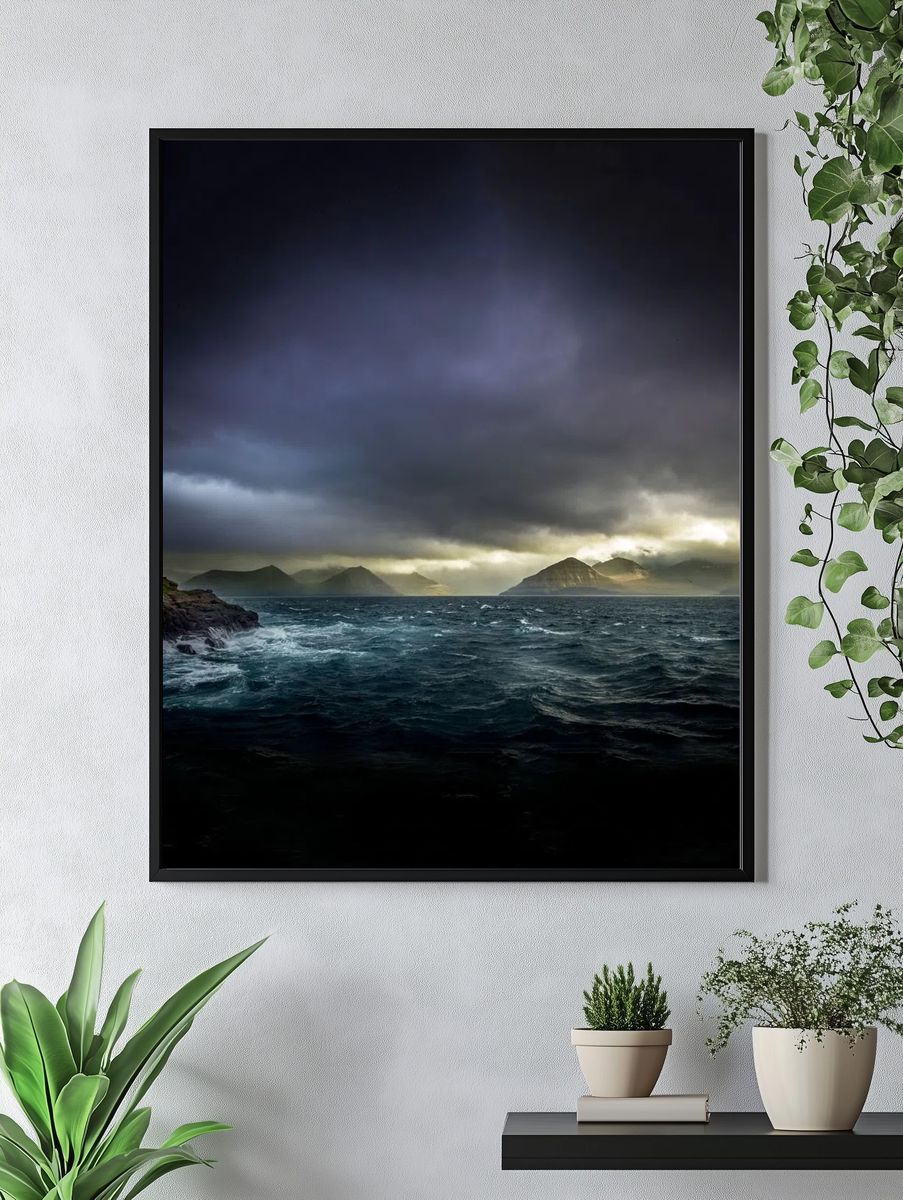 Mysterious Ocean Landscape Poster. — room view 4