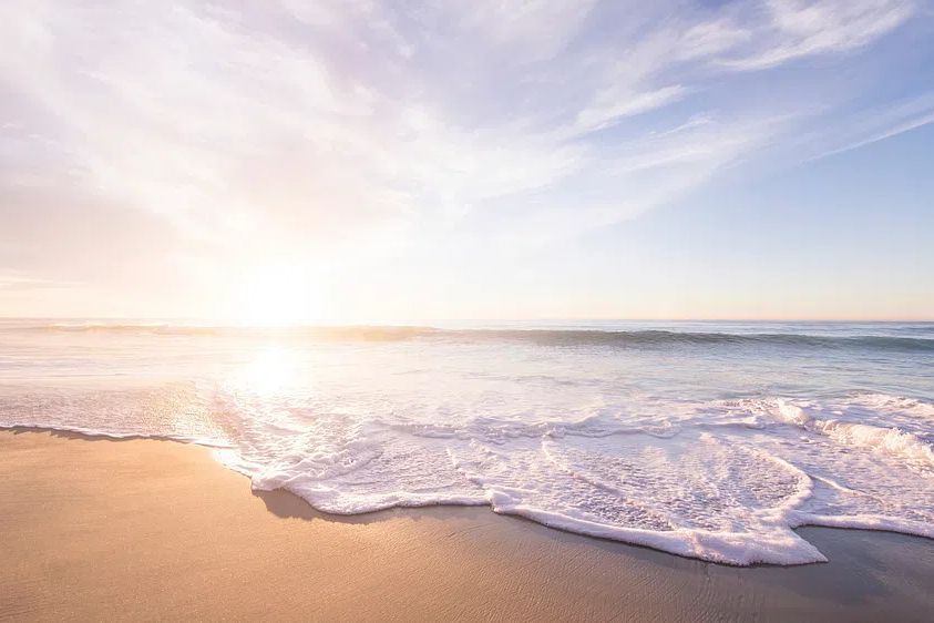 Ocean Sunset Photography Poster. poster detail