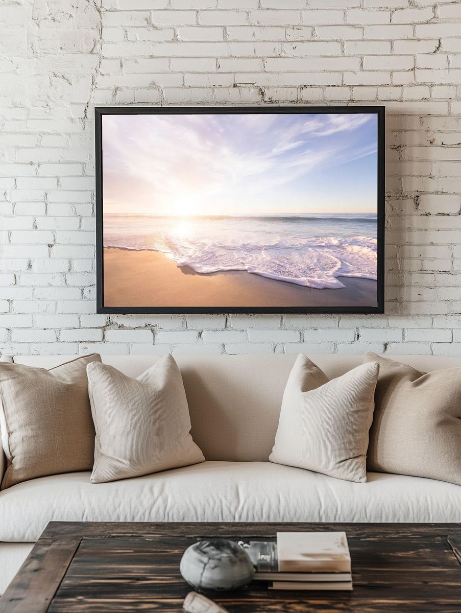 Ocean Sunset Photography Poster. — room view 1