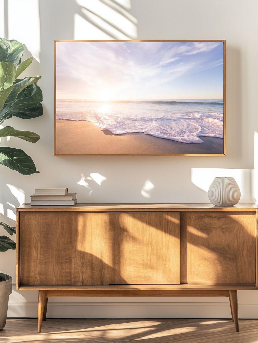 Ocean Sunset Photography Poster. — room view 3