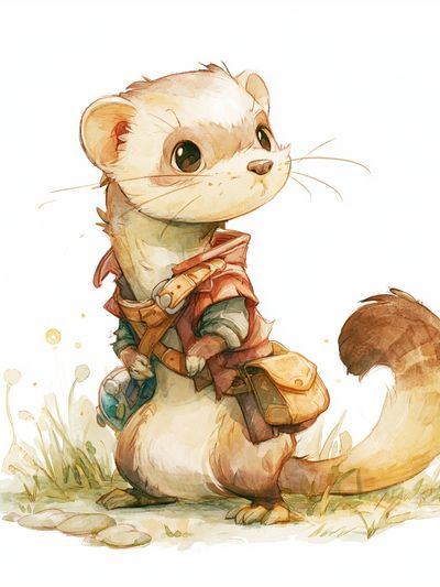 Otter Watercolor Poster.