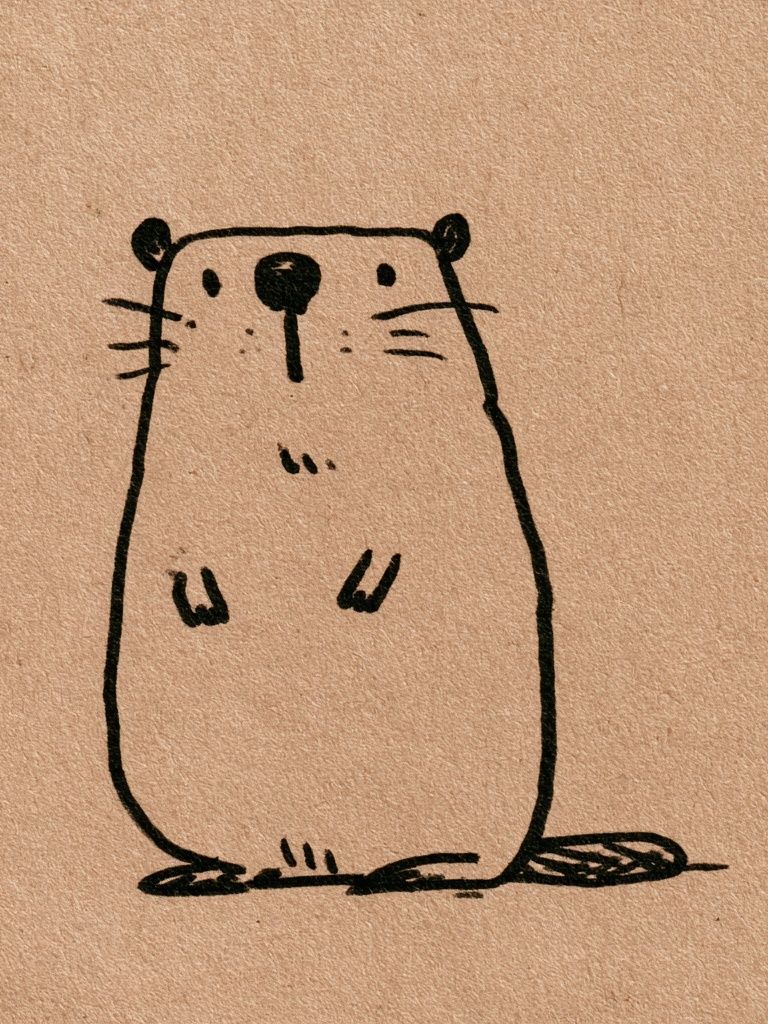 Cute Otter Sketch Poster. poster — animals art