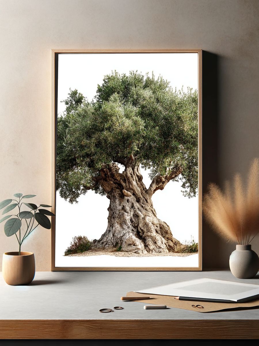 Olive Tree — Nature Print. — room view 2