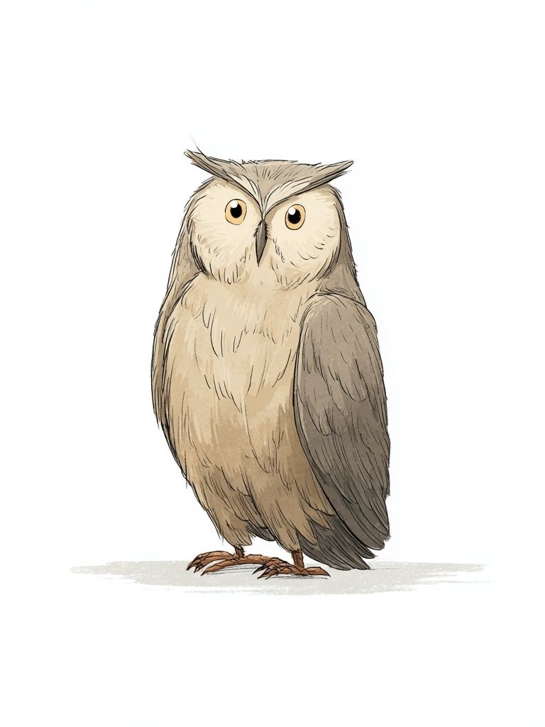 Owl Illustration Poster. poster detail