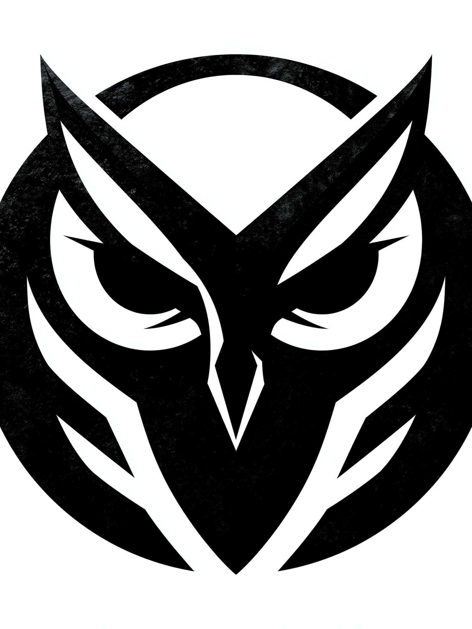 Stylized Owl Mask Print. poster — illustration art
