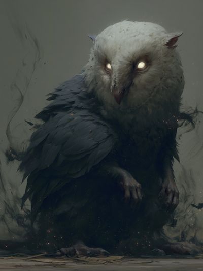 Mystic Owl Digital Art Poster.