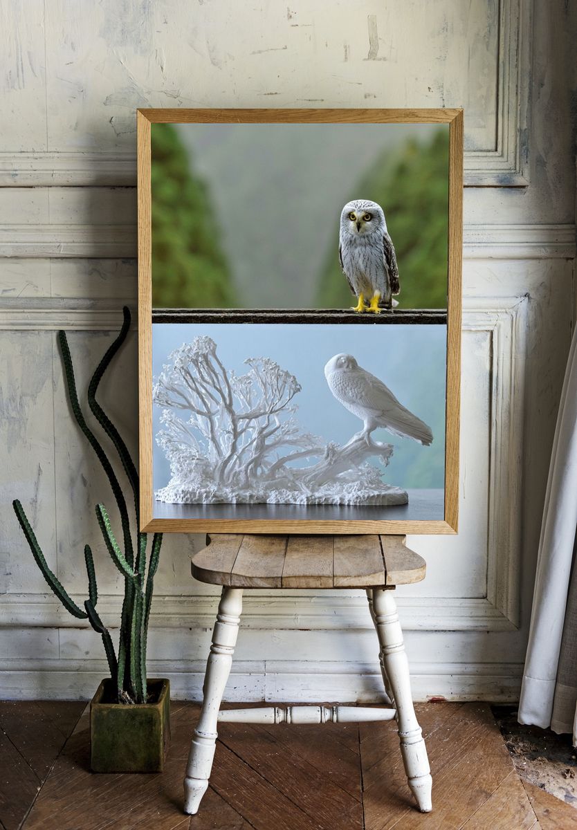 Snowy Owl Nature Photography Poster. room preview