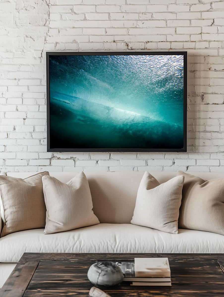 Underwater Wave Photography Poster. — room view 1