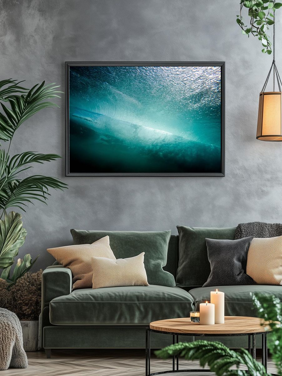 Underwater Wave Photography Poster. — room view 4