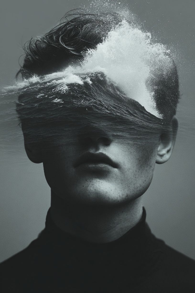 Ocean Wave Portrait Poster. poster — photography art