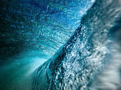 Ocean Wave Tunnel Photography Poster. poster print