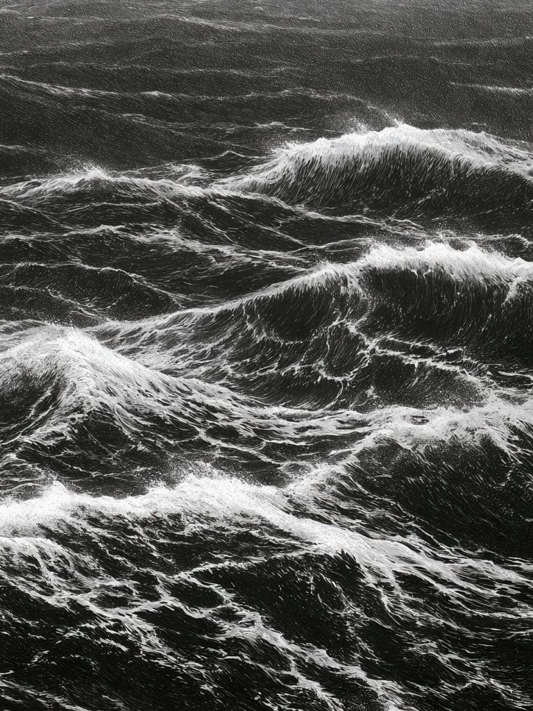 Stormy Ocean Waves Photography Poster. poster — photography art