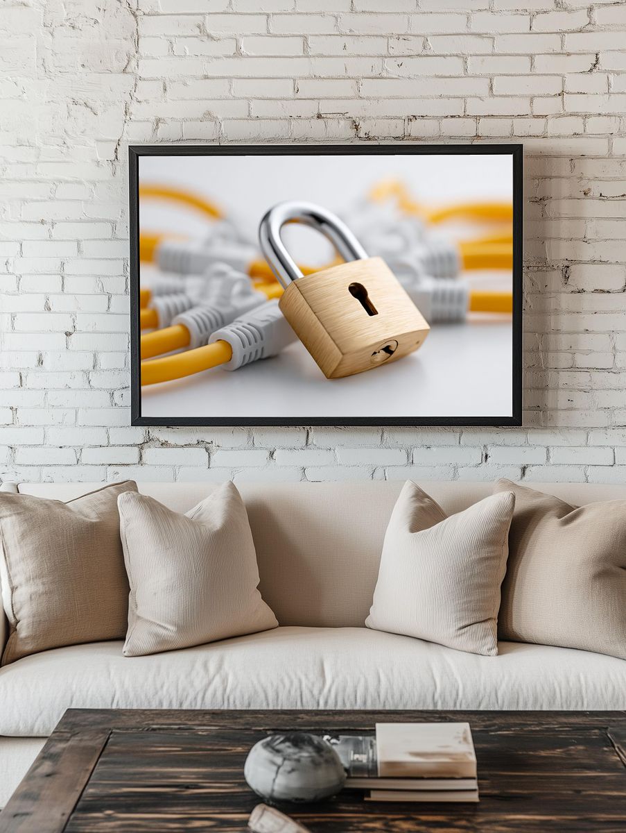 Padlock Security Photography Poster. — room view 1