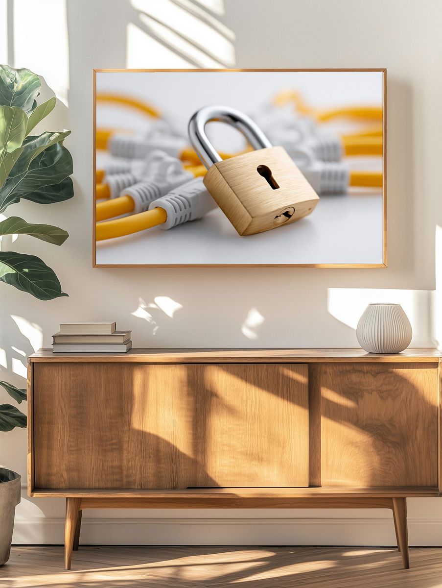 Padlock Security Photography Poster. — room view 3