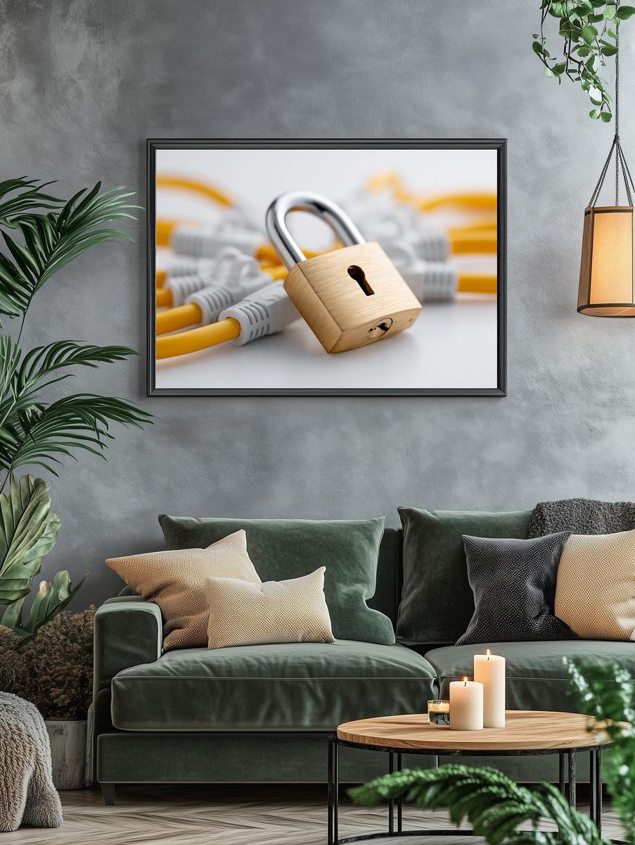Padlock Security Photography Poster. — room view 4