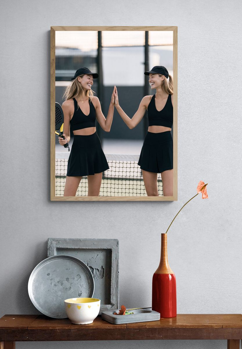 Padel Doubles Portrait Poster. — room view 3
