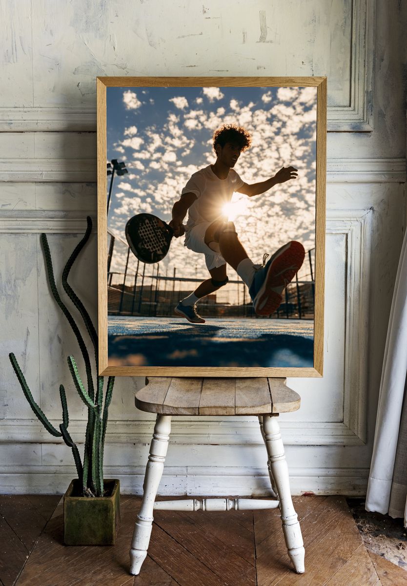 Padel Action Photography Poster. room preview