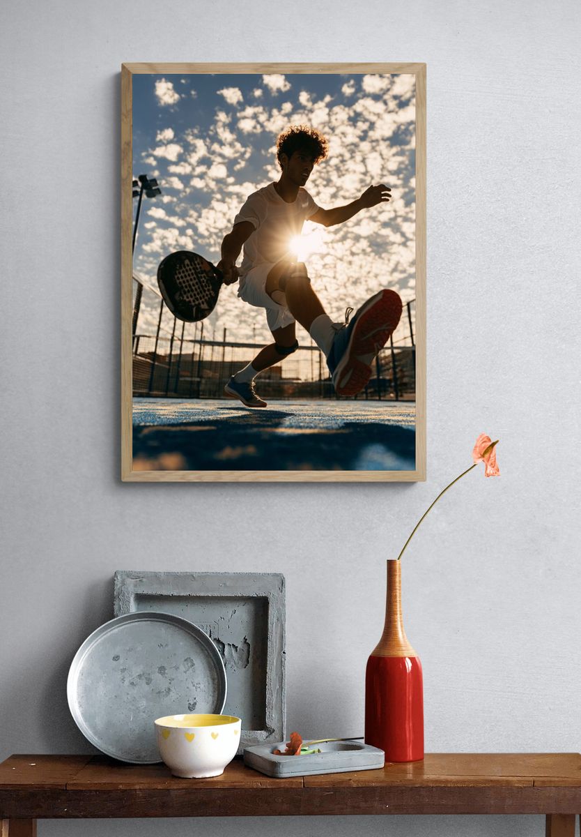 Padel Action Photography Poster. — room view 3