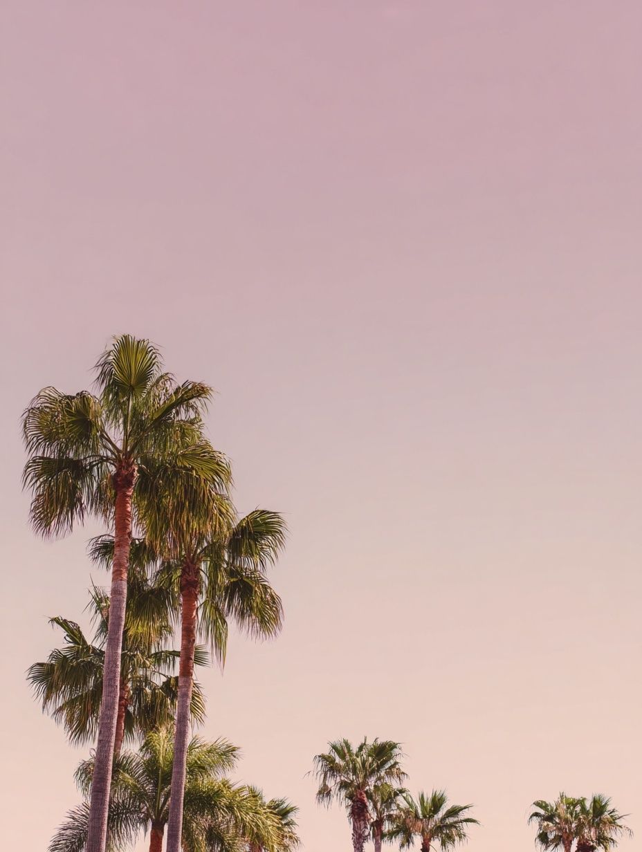 Palm Trees at Sunset Photography Poster. poster — photography art