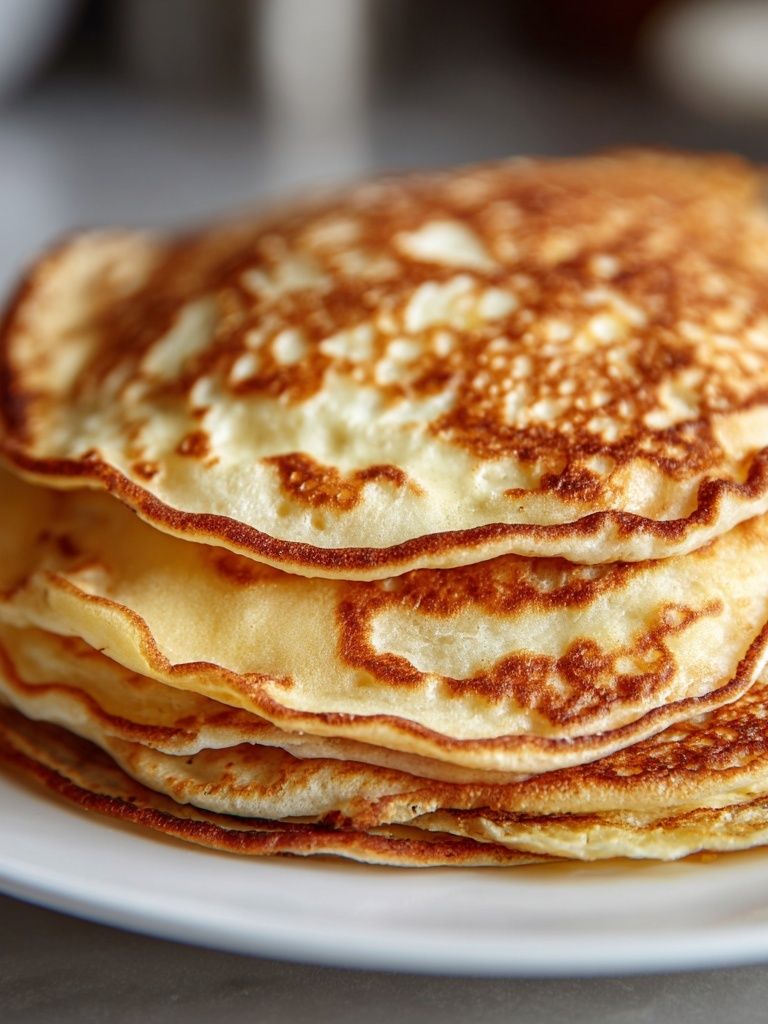 Stacked Pancakes Food Photography Poster. poster detail