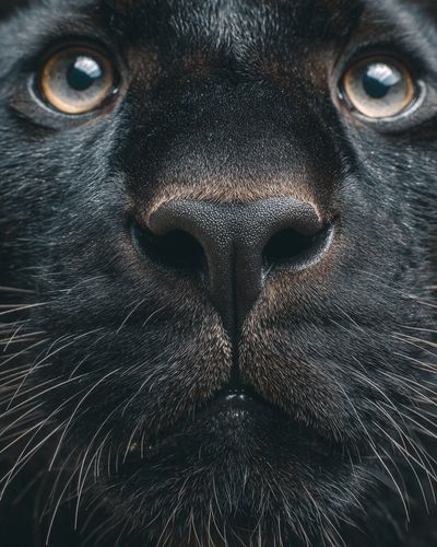 Close-Up Black Panther Photography Poster. poster