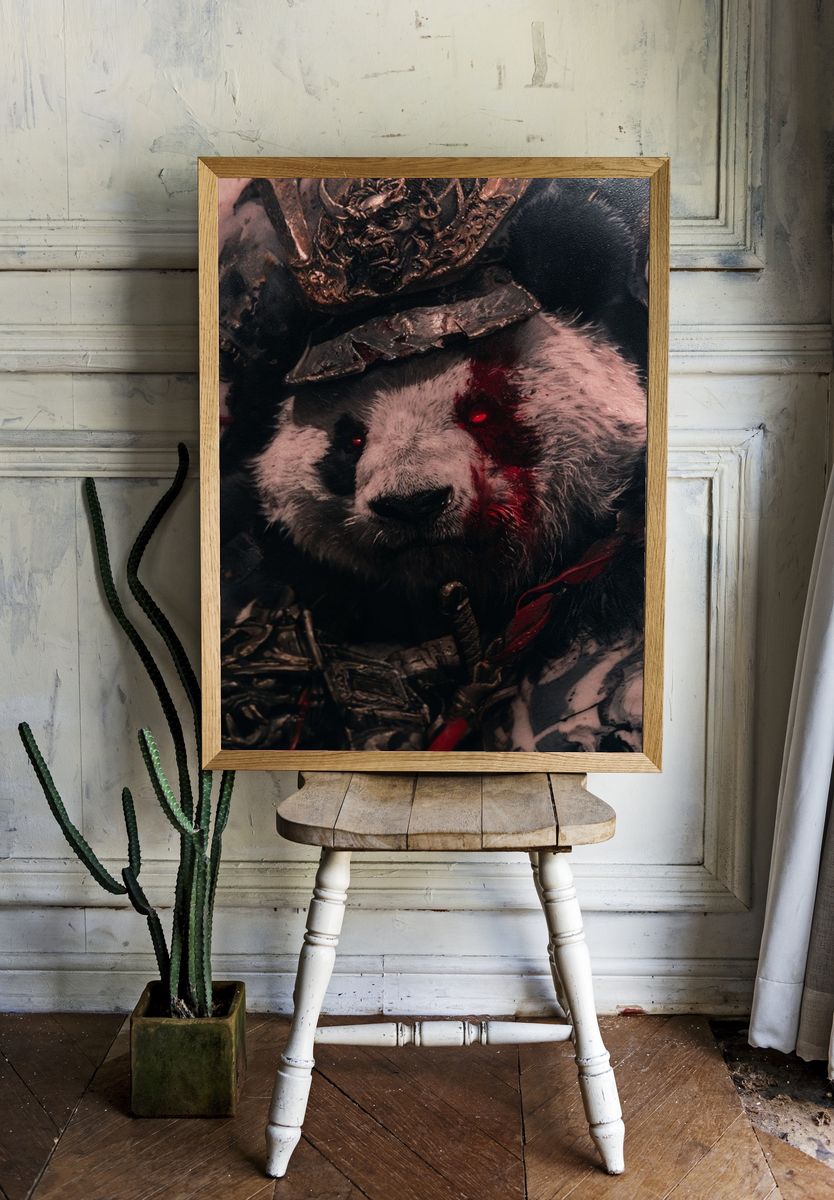 Dark Panda Fantasy Poster. room preview