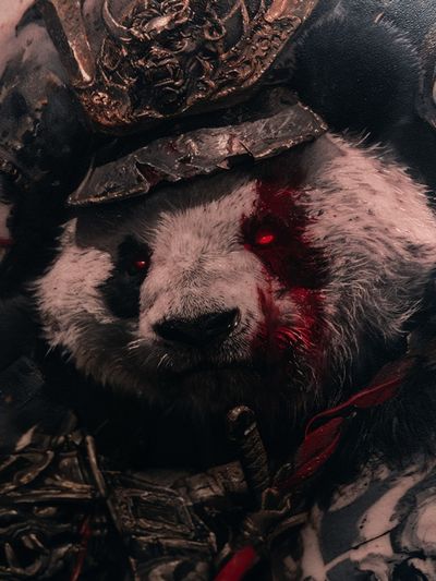 Dark Panda Fantasy Poster. poster