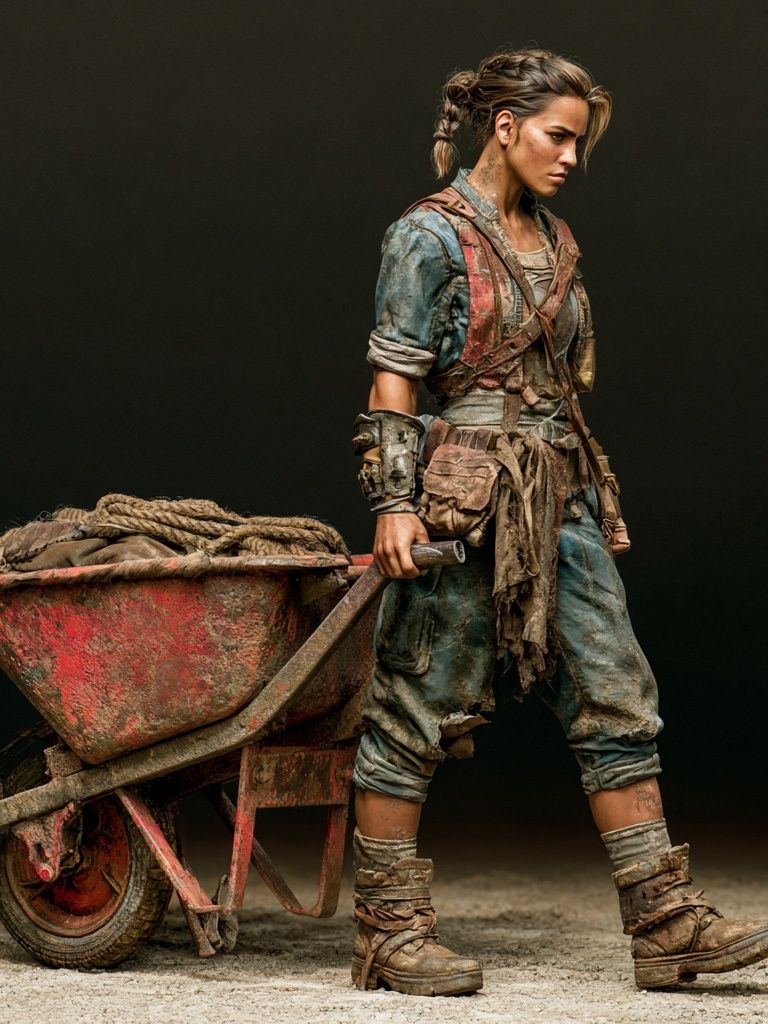 Post-Apocalyptic Worker Photography Poster. poster detail