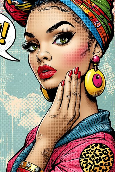 Pop Art Fashion Portrait Poster.