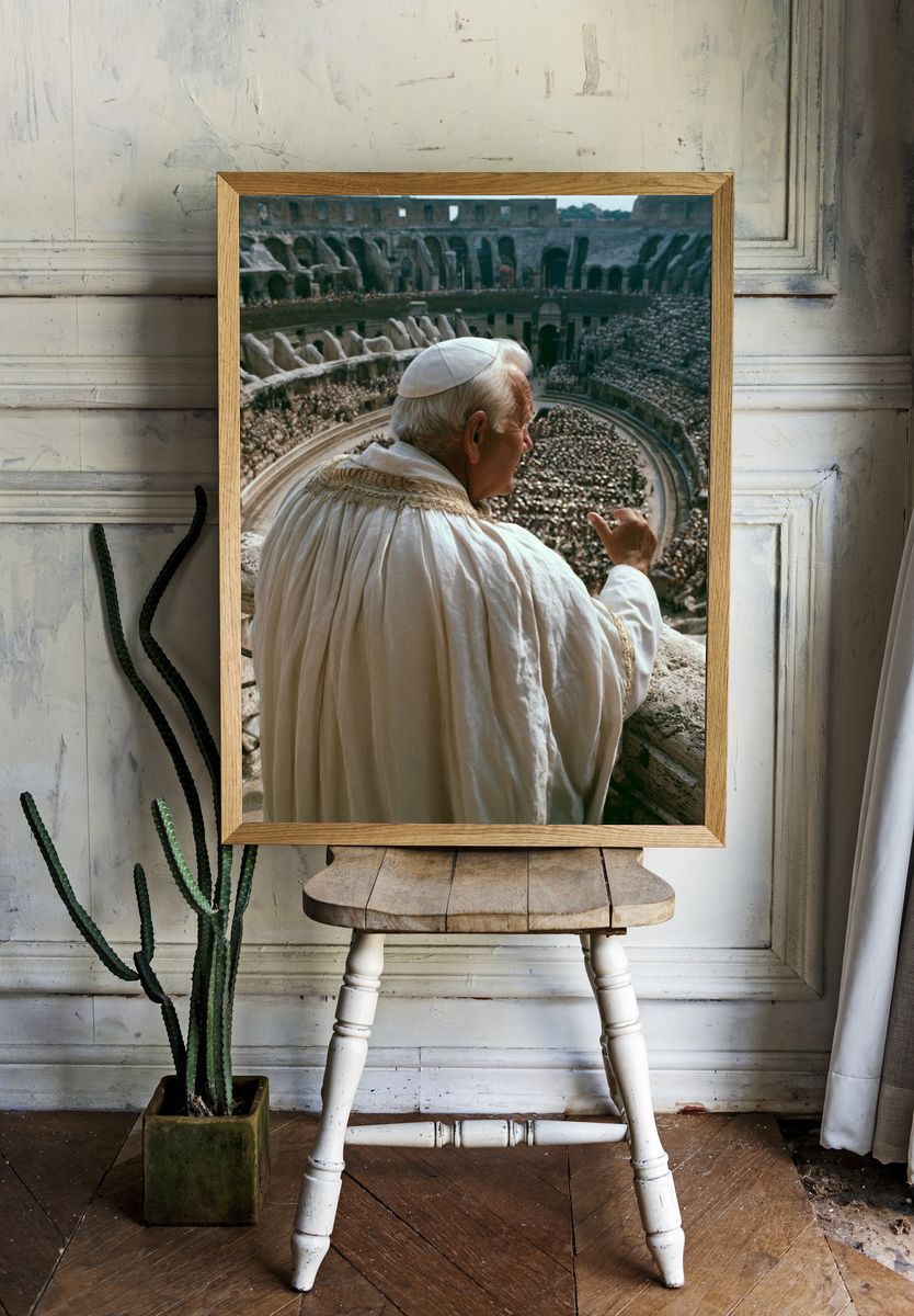 Pope at the Colosseum Photography Poster. room preview