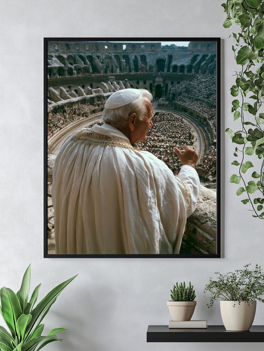 Pope at the Colosseum Photography Poster. — room view 4