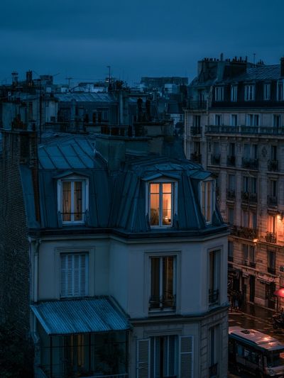 Paris Rooftops at Dusk Poster. poster