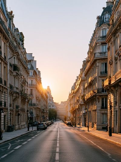 Paris Sunrise Street Photography Poster. poster print