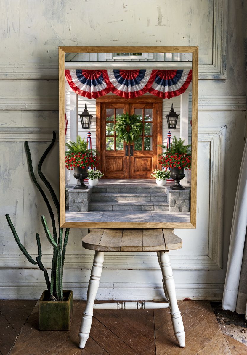 Patriotic Front Porch Photography Poster. — room view 1