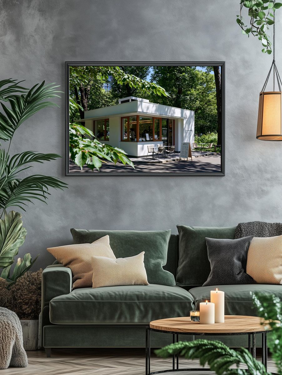Modern Park Pavilion Photography Poster. — room view 4