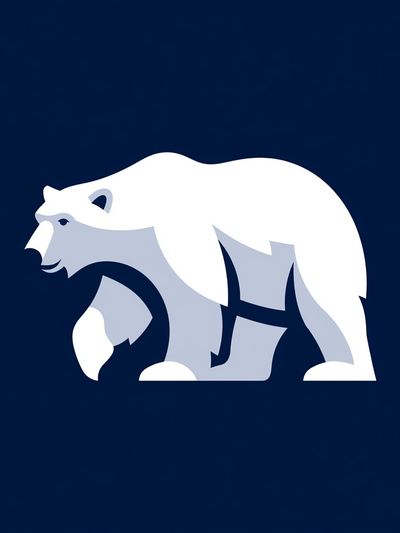 Polar Bear Minimalist Poster.