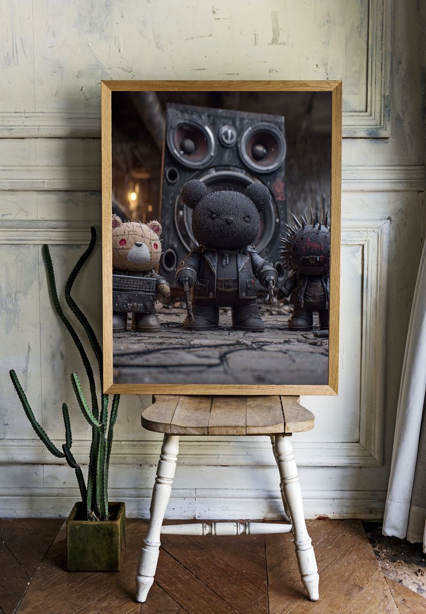 Punk Bear Gang — Illustration Print. — room view 1