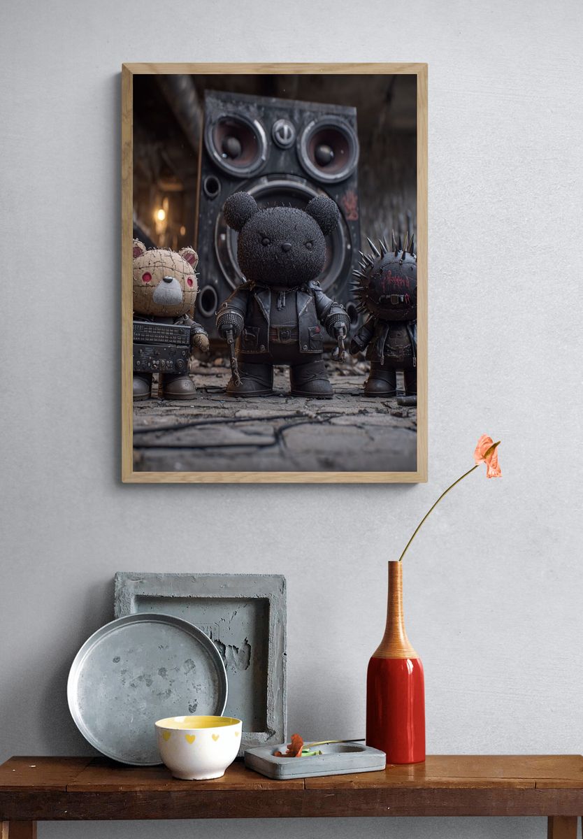 Punk Bear Gang — Illustration Print. — room view 3