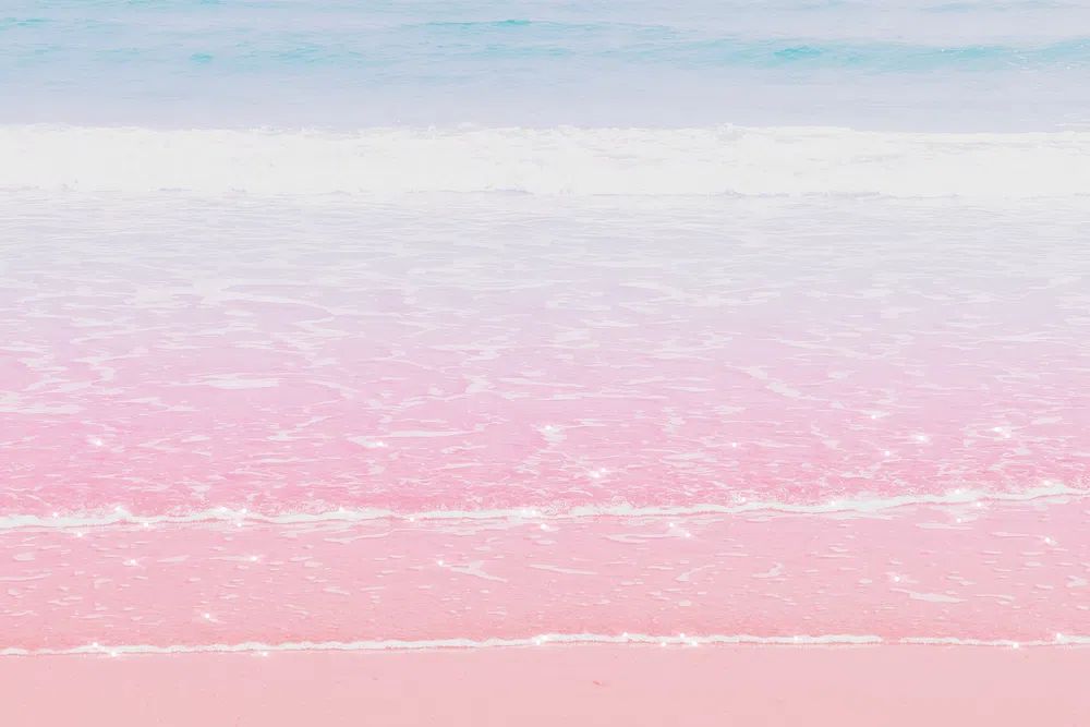 Sparkle ocean waves pastel image. poster — photography art