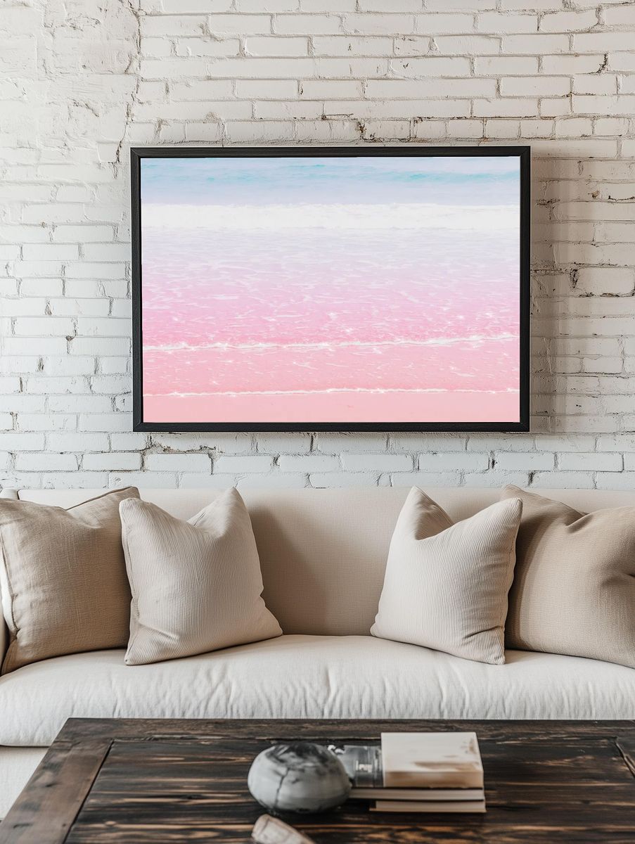 Sparkle ocean waves pastel image. — room view 1