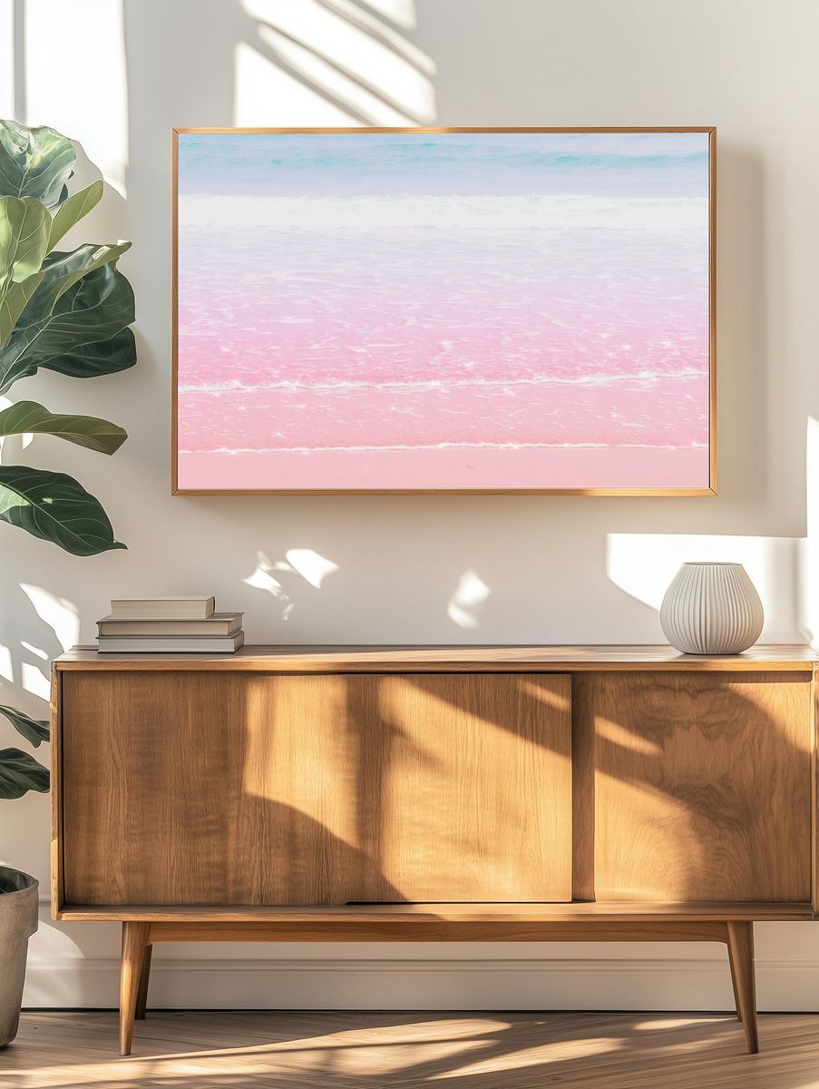 Sparkle ocean waves pastel image. — room view 3