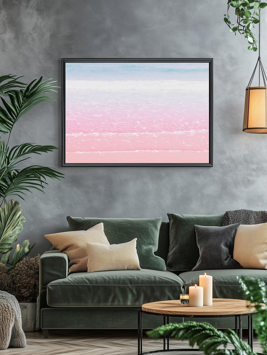 Sparkle ocean waves pastel image. — room view 4