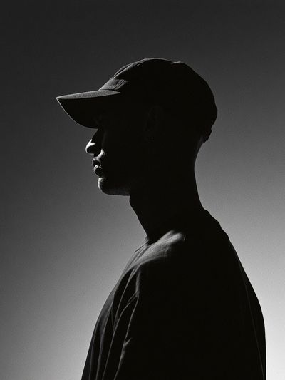 Silhouette Cap Portrait Photography Poster. poster