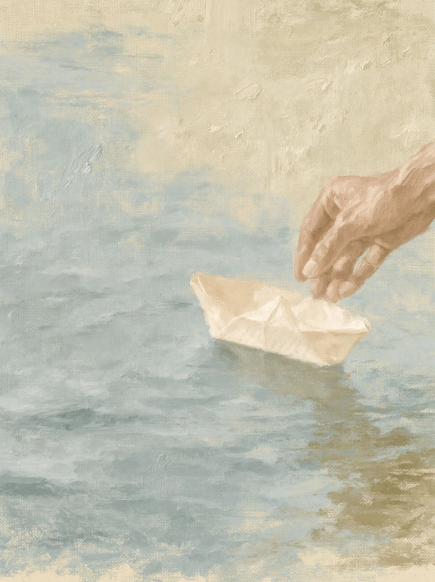 Paper Boat Dreamscape Print. poster detail